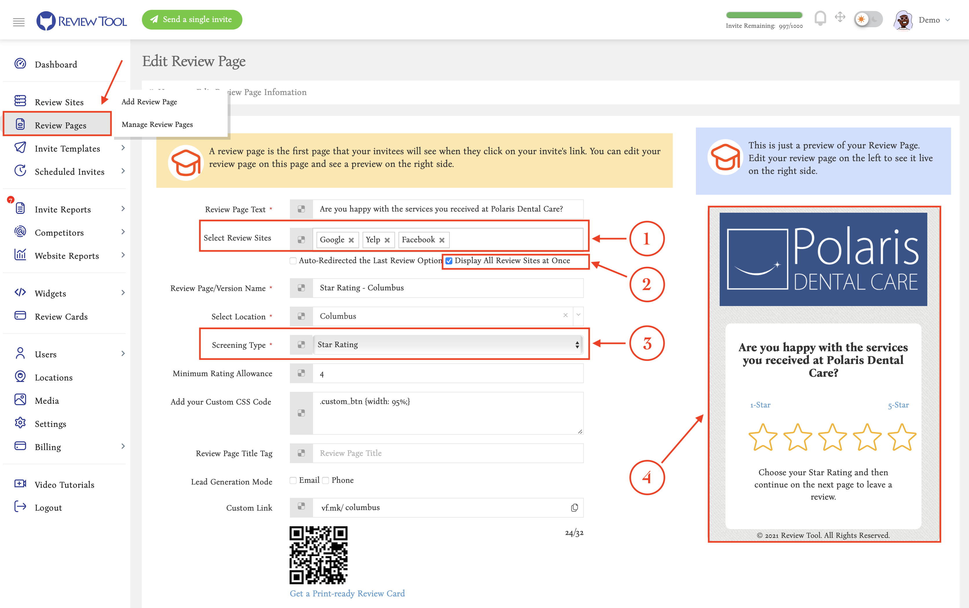 review page